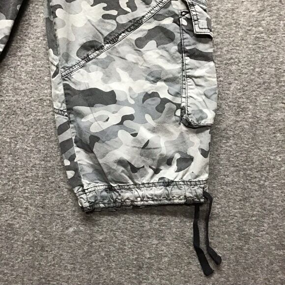 VTG Nike Sportswear Womens Med Capri Camo Cargo Pants Camouflage Cotton Y2K - Picture 2 of 14